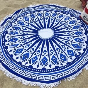 Large Beach Towel / Mandala Tapestry Wall Decor Fringe Blanket Boho Home Decor
